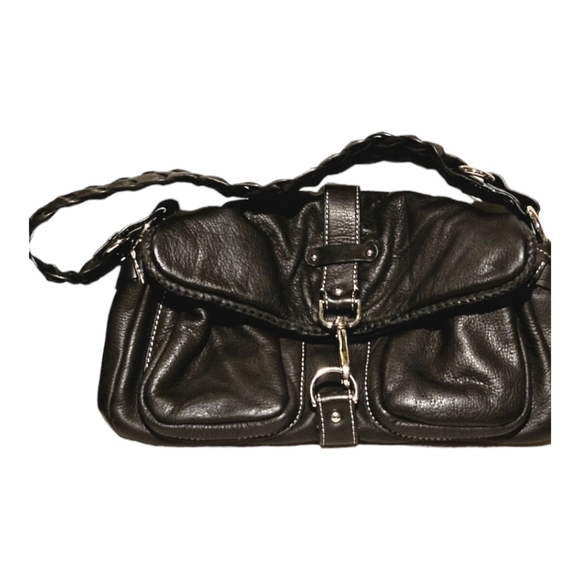 Donald J Pliner Black Leather Shoulder Bag Size Small - Picture 12 of 16